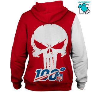 Arizona Cardinals Skull The Punisher 3D Printed Hoodie For Men