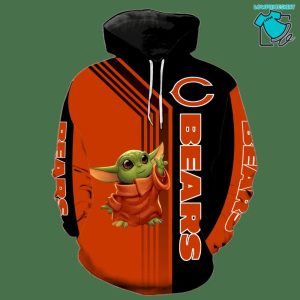 Chicago Bears Baby Yoda NFL Gifts For Fan Limited Design All Over Print 3D Hoodie Vrs 02