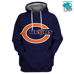 Chicago Bears Basic Logo NFL Gifts For Fan Limited Design All Over Print 3D Hoodie