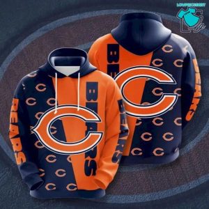Chicago Bears Big Logo NFL Gifts For Fan Limited Design All Over Print 3D Hoodie Vrs 01