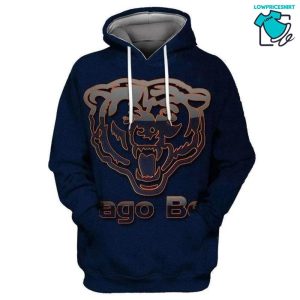 Chicago Bears Big Logo NFL Gifts For Fan Limited Design All Over Print 3D Hoodie Vrs 02