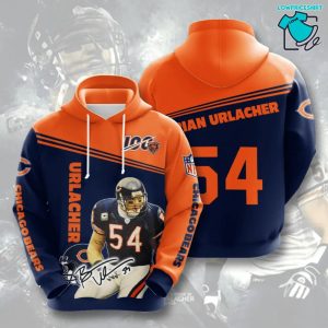 Chicago Bears Brian Urlacher Great Player NFL 3D Pullover Hoodie
