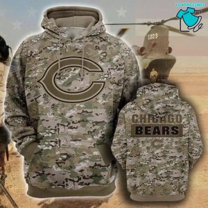 Chicago Bears Camo Graphic NFL Gifts For Fan Limited Design All Over Print 3D Hoodie