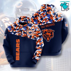 Chicago Bears Camo Graphic NFL Gifts Limited Design 3D Hoodie All Over Printed