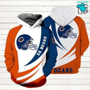 Chicago Bears Cool Graphic NFL Gifts All Over Print 3D Hoodie For Fans