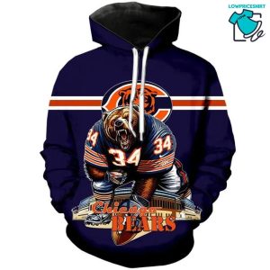 Chicago Bears Mascot NFL Gifts Limited Design 3D Hoodie All Over Printed