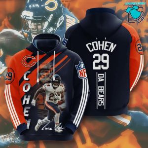 Chicago Bears Tarik Cohen NFL Gifts Limited Design All Over Print 3D Hoodie