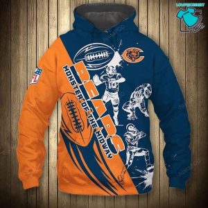 Chicago Bears Team Graphic NFL Gifts For Fan Limited Design All Over Print 3D Hoodie