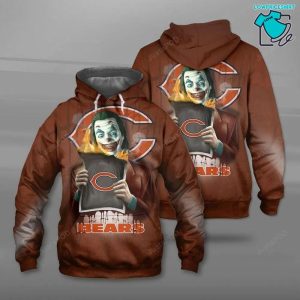 Chicago Bears The Joker Dc NFL Gifts For Fan Limited Design All Over Print 3D Hoodie