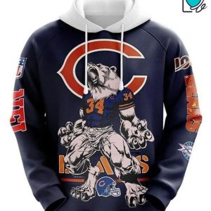 Chicago Bears White Bear NFL Gifts For Fan Limited Design All Over Print 3D Hoodie