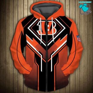 Cincinnati Bengals Square Lattice NFL Gifts All Over Print 3D Hoodie For Fan