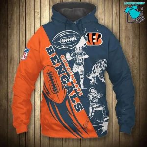 Cincinnati Bengals Team Graphic NFL Gifts For Fan Limited Design 3D Hoodie All Over Printed