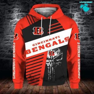 Cincinnati Bengals The Punisher NFL Gifts 3D Pullover Hoodie For Fan
