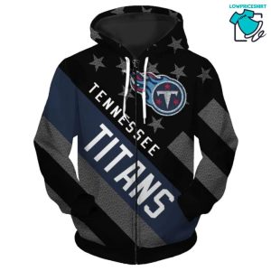 Tennessee Titans NFL Football Gifts Striped Banner 3D Hoodie Design