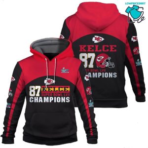 Kelce 87 Kansas City Chiefs Super Bowl Champion 2023 Unisex 3D Hoodie
