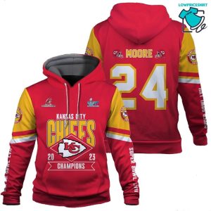 Skyy Moore 24 Kansas City Chiefs Super Bowl Champion 2023 Unisex 3D Hoodie