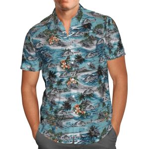 Airbus Helicopters H225m French Air Force Aloha Hawaiian Shirt