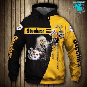 Death Pittsburgh Steelers, 3D Hoodie NFL Gift Ideas For Football Fans
