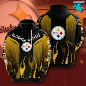 Fire Pittsburgh Steelers, 3D Hoodie NFL Gift Ideas For Football Fans
