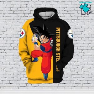 Goku Dragon Ball Pittsburgh Steelers, 3D Hoodie NFL Gift Ideas For Football Fans