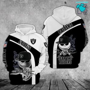 Jack Skellington Oakland Raiders Design N97, 3D Hoodie NFL Gift Ideas For Football Fans