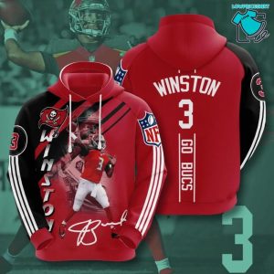 Jameis Winston Signature Tampa Bay Buccaneers, 3D Hoodie NFL Gift Ideas For Football Fans
