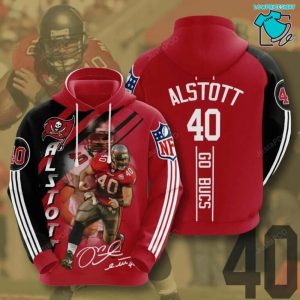 Mike Alstott Signature Go Bucs Tampa Bay Buccaneers, 3D Hoodie NFL Gift Ideas For Football Fans