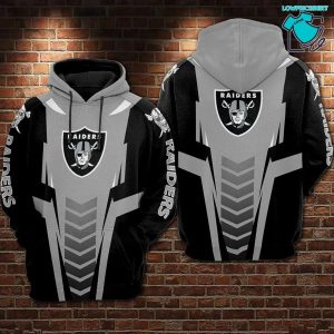 Oakland Raiders Football Gray Oakland Raiders Oakland Raiders, 3D Hoodie NFL Gift Ideas For Football Fans