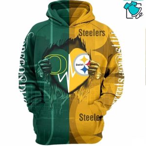 Oregon Ducks And Pittsburgh Steelers, 3D Hoodie NFL Gift Ideas For Football Fans
