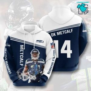 Philadelphia Eagles 14 Dk Metcalf Signature, 3D Hoodie NFL Gift Ideas For Football Fans