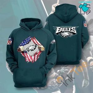 Philadelphia Eagles American Ripped, 3D Hoodie NFL Gift Ideas For Football Fans