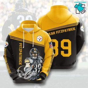 Pittsburgh Steelers 39 Minkah Fitzpatrick Signature, 3D Hoodie NFL Gift Ideas For Football Fans