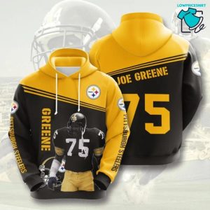 Pittsburgh Steelers 75 Joe Greene, 3D Hoodie NFL Gift Ideas For Football Fans