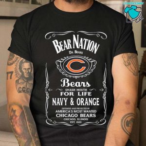 Bear Nation Da Bears Football Chicago Bears Slogan T-Shirt
