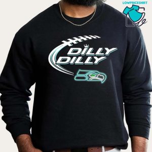 Bud Light Dilly Dilly Seattle Seahawks Neon Light Style T-Shirt